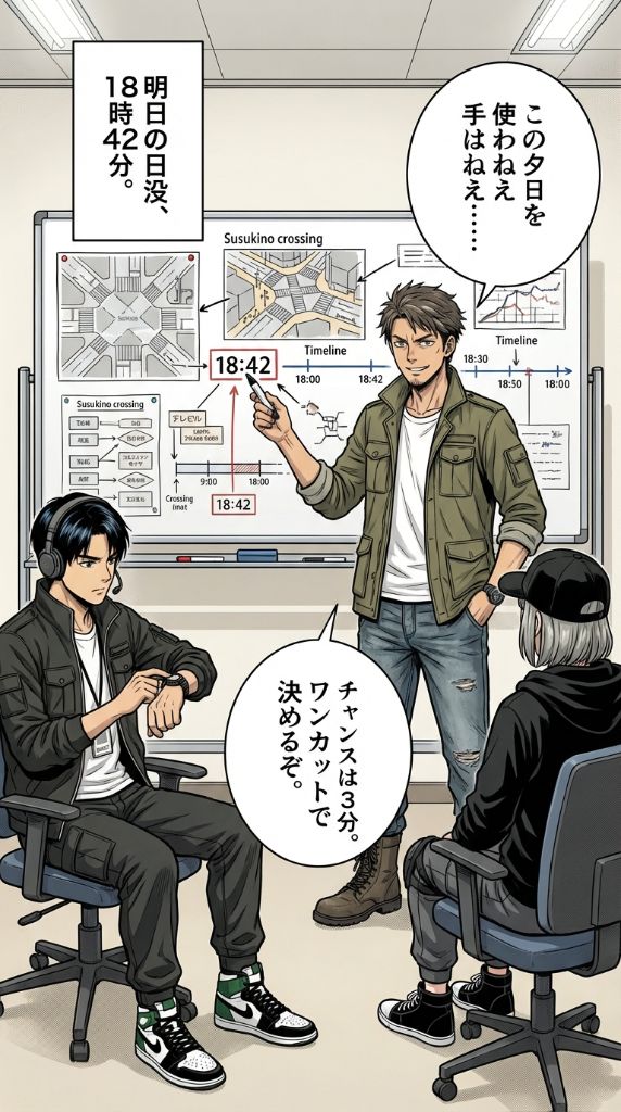 採用マンガ 3ページ目 - 明日の日没18時42分