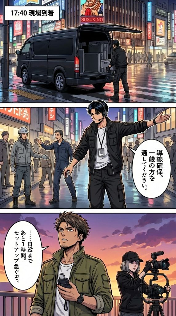 採用マンガ 7ページ目 - 17:40現場到着、道線確保